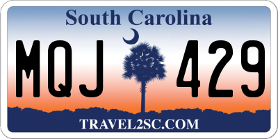 SC license plate MQJ429