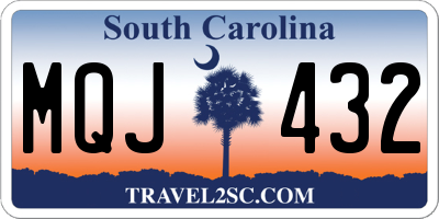 SC license plate MQJ432