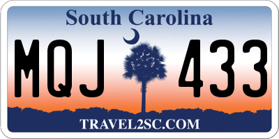 SC license plate MQJ433