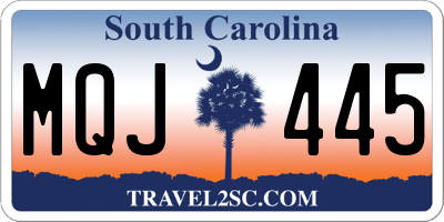 SC license plate MQJ445