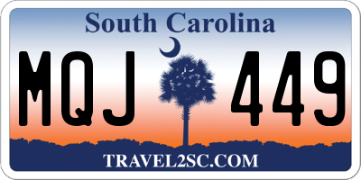 SC license plate MQJ449