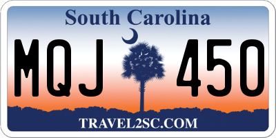 SC license plate MQJ450