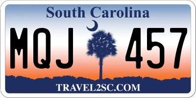 SC license plate MQJ457