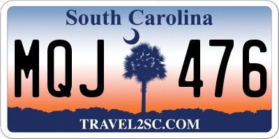 SC license plate MQJ476
