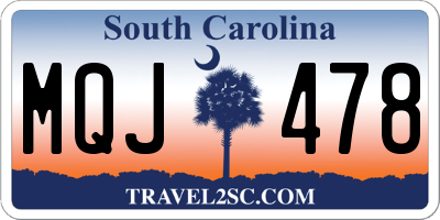 SC license plate MQJ478