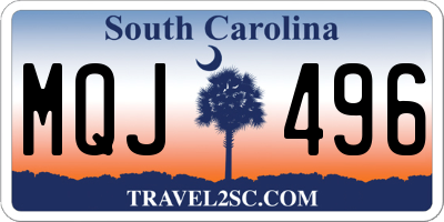 SC license plate MQJ496