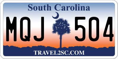 SC license plate MQJ504
