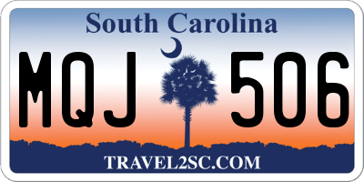 SC license plate MQJ506