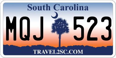 SC license plate MQJ523