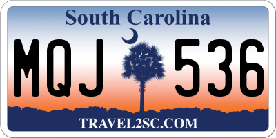 SC license plate MQJ536