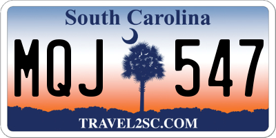 SC license plate MQJ547