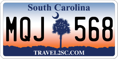 SC license plate MQJ568