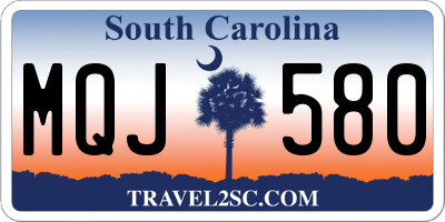 SC license plate MQJ580
