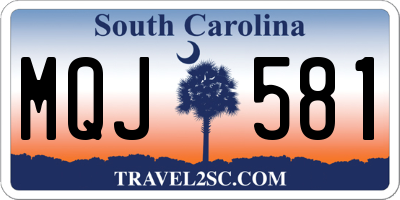 SC license plate MQJ581