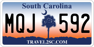 SC license plate MQJ592