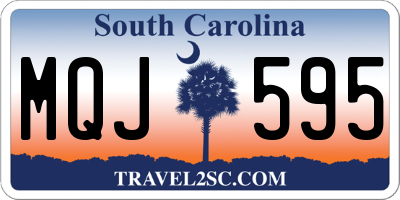 SC license plate MQJ595