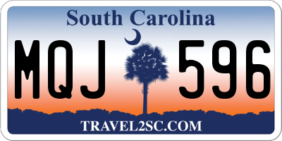 SC license plate MQJ596