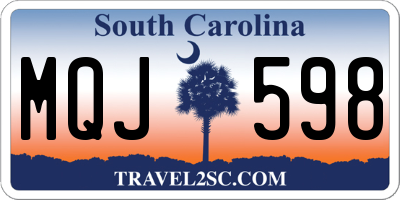 SC license plate MQJ598