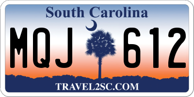SC license plate MQJ612