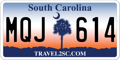 SC license plate MQJ614