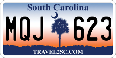 SC license plate MQJ623