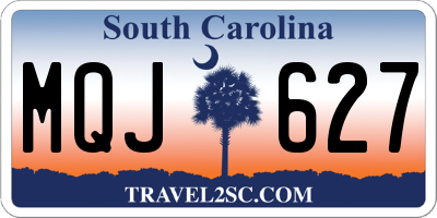 SC license plate MQJ627