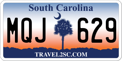 SC license plate MQJ629