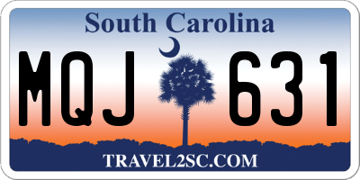 SC license plate MQJ631