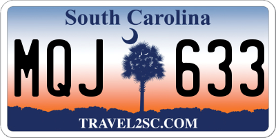 SC license plate MQJ633