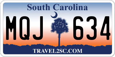 SC license plate MQJ634