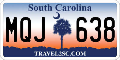 SC license plate MQJ638