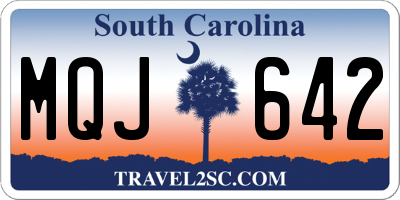 SC license plate MQJ642