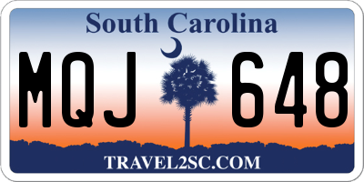 SC license plate MQJ648