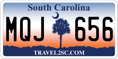 SC license plate MQJ656