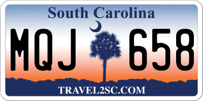 SC license plate MQJ658