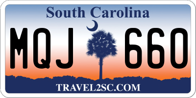 SC license plate MQJ660