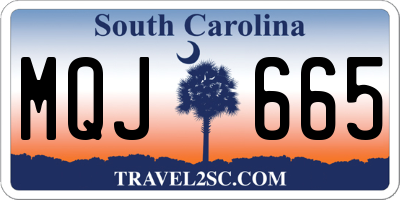 SC license plate MQJ665