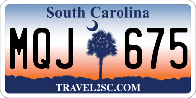 SC license plate MQJ675