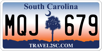SC license plate MQJ679