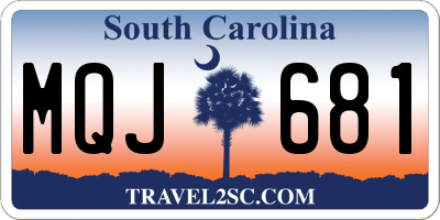 SC license plate MQJ681