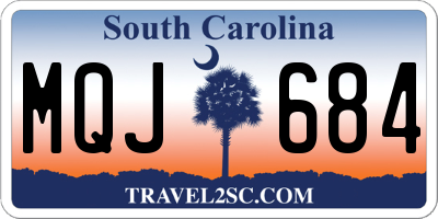 SC license plate MQJ684