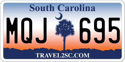 SC license plate MQJ695