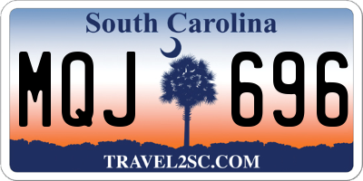 SC license plate MQJ696