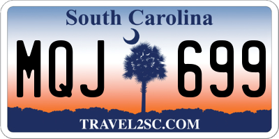 SC license plate MQJ699