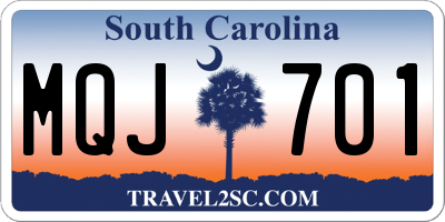 SC license plate MQJ701