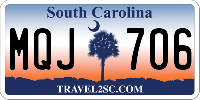 SC license plate MQJ706
