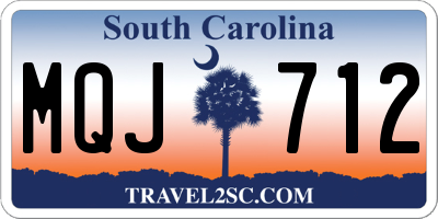 SC license plate MQJ712
