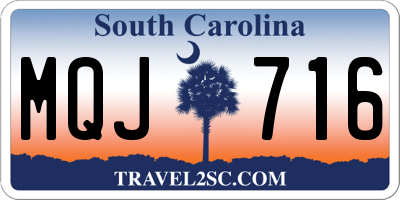 SC license plate MQJ716