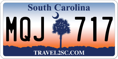 SC license plate MQJ717