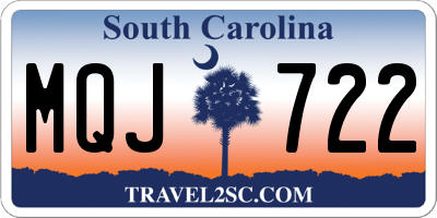 SC license plate MQJ722